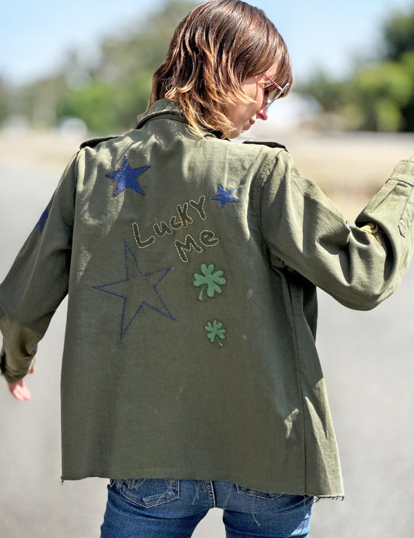 Lucky Me Embroidered Jacket Back View