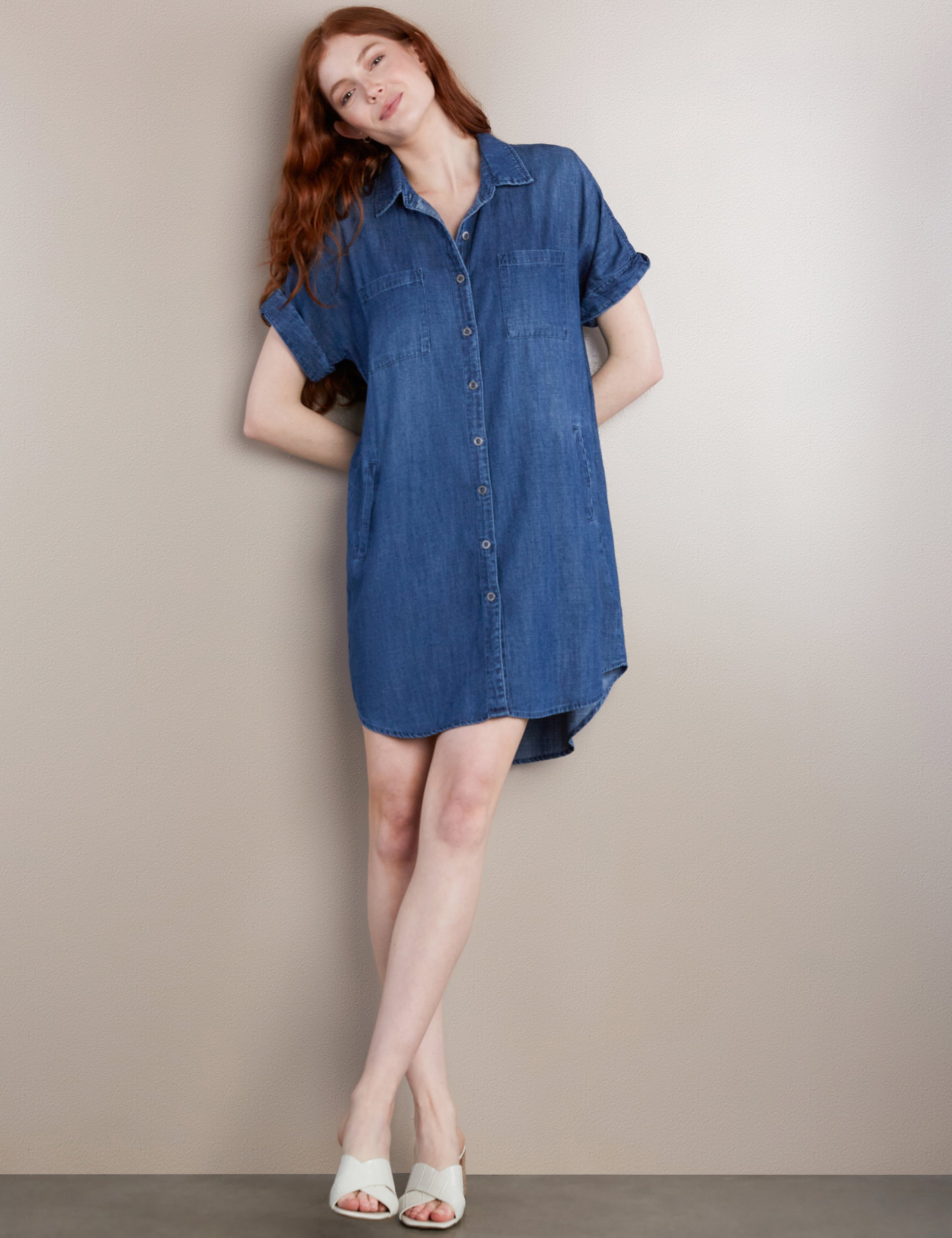 SLEEVELESS SHIRTDRESS RINSE & ROAR main image 1