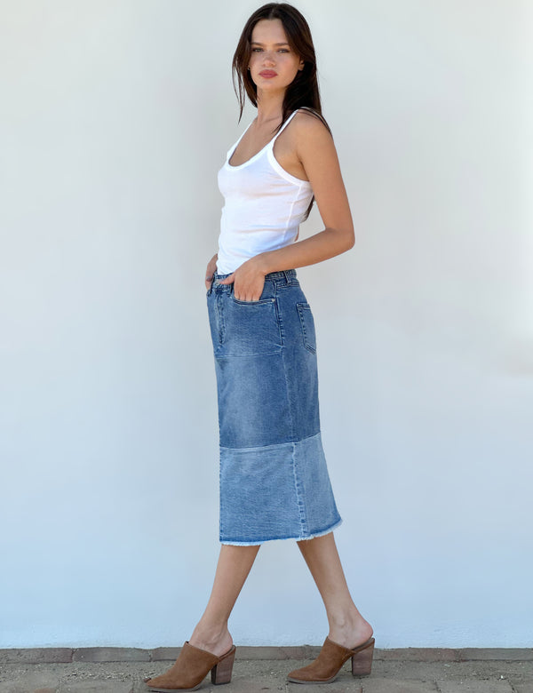 2 Shades Midi Skirt