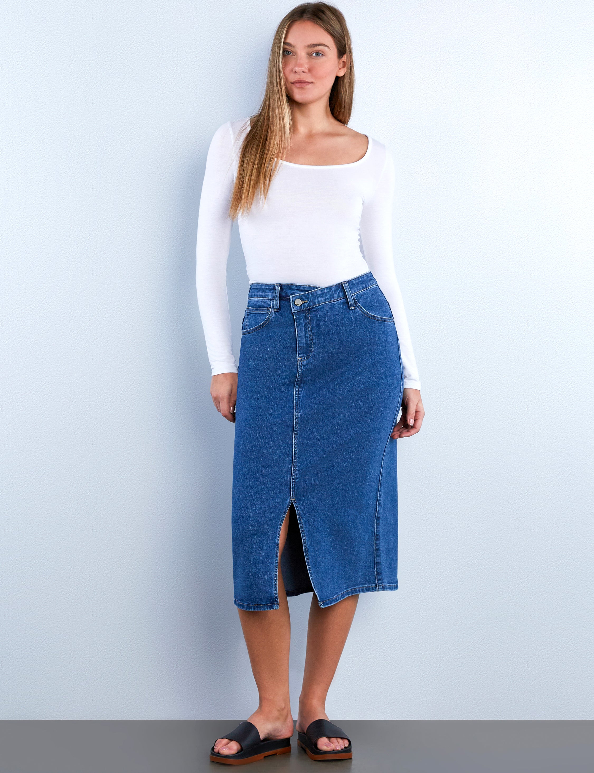 Women's Emmeline Crossover Maxi Skirt – Wash Lab – washlabshop