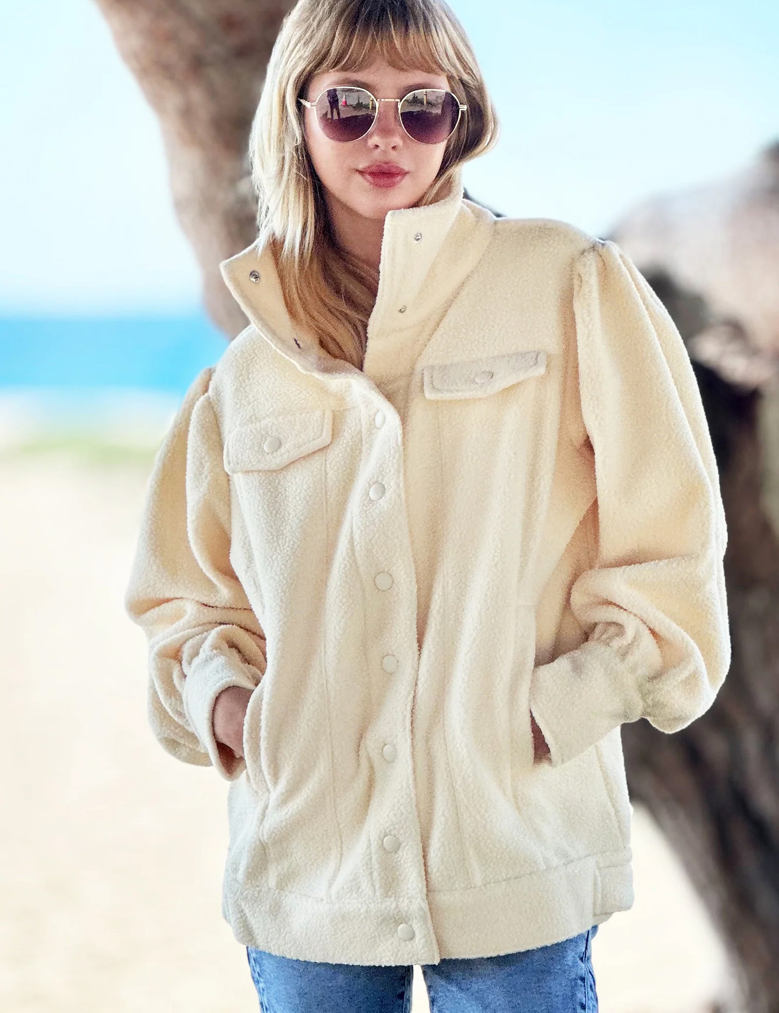 Women's Fluff Plush Fleece Jacket – Wash Lab – washlabshop