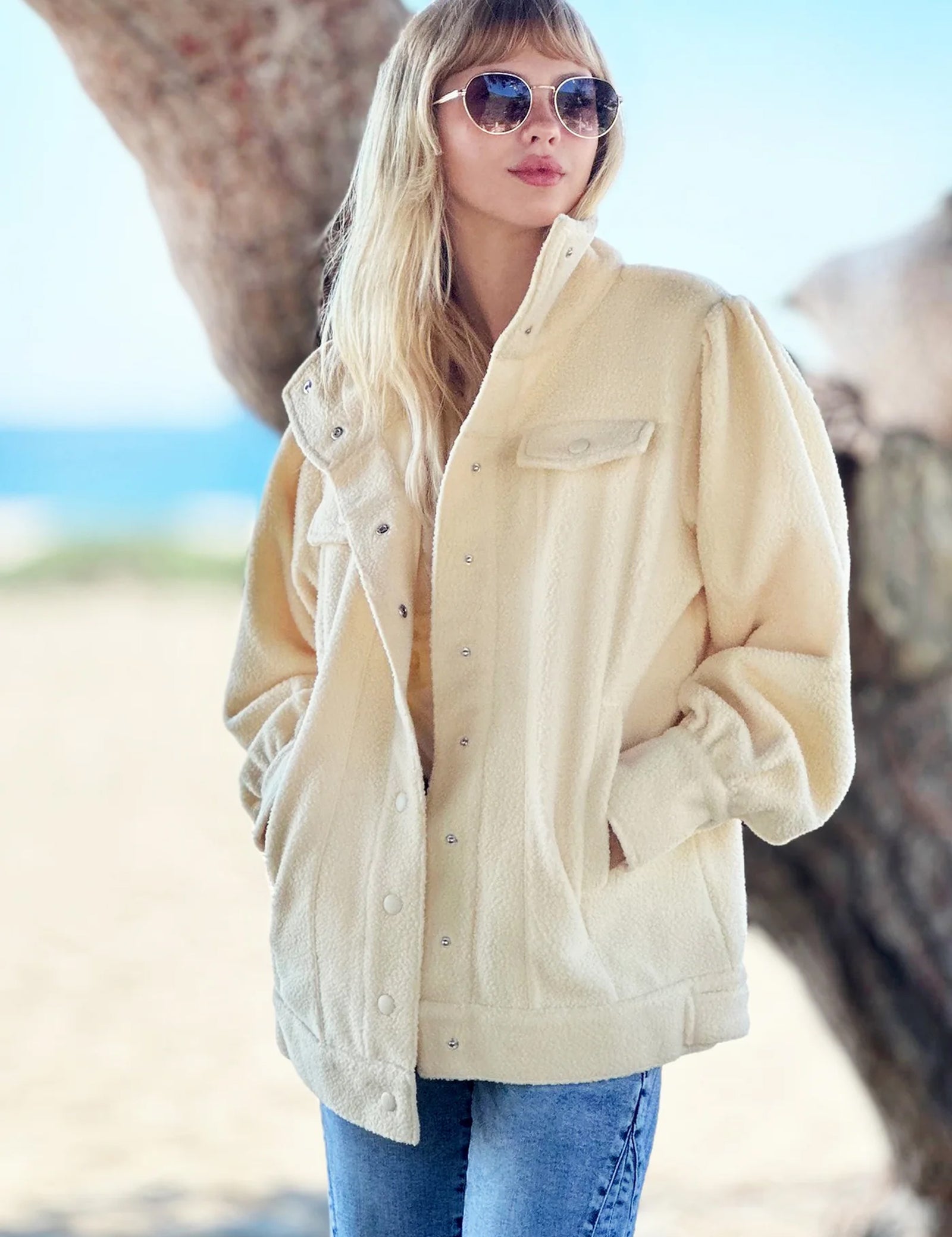 Women's Fluff Plush Fleece Jacket – Wash Lab – washlabshop