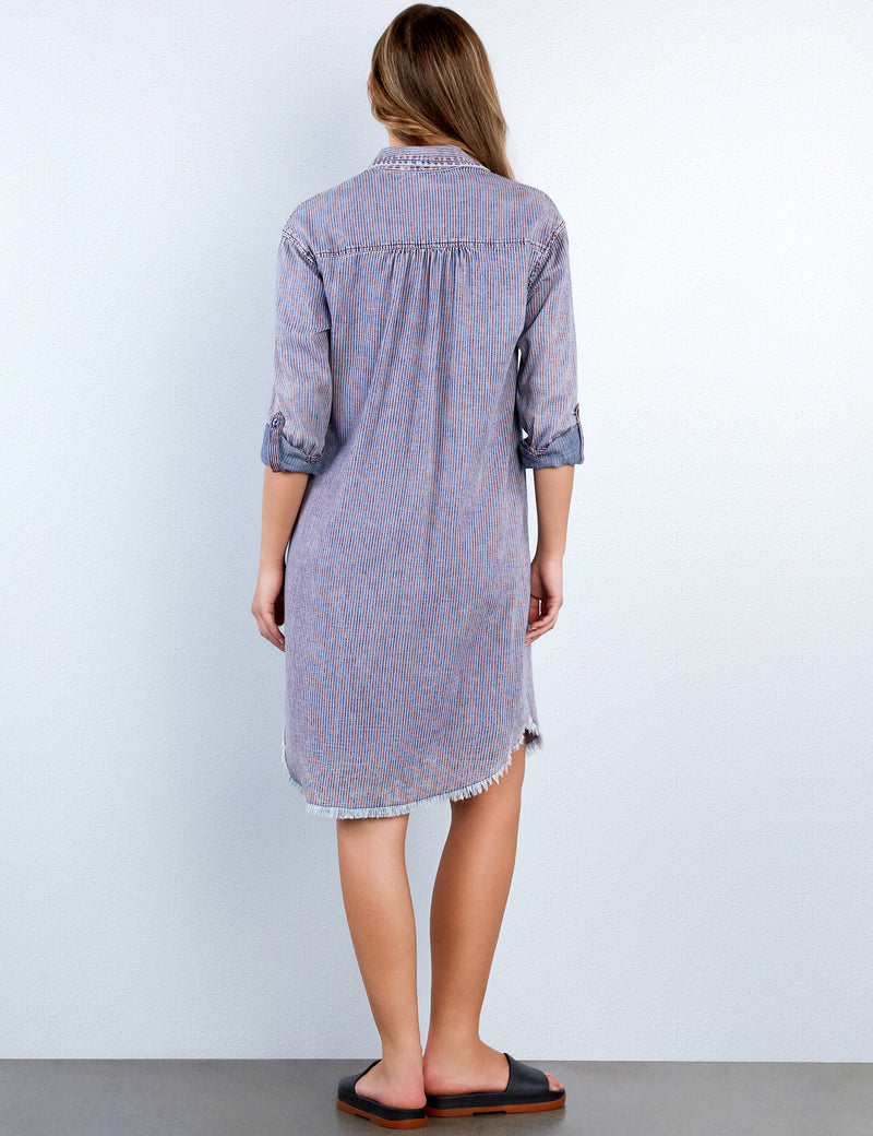 RR Stripes Shirt Dress