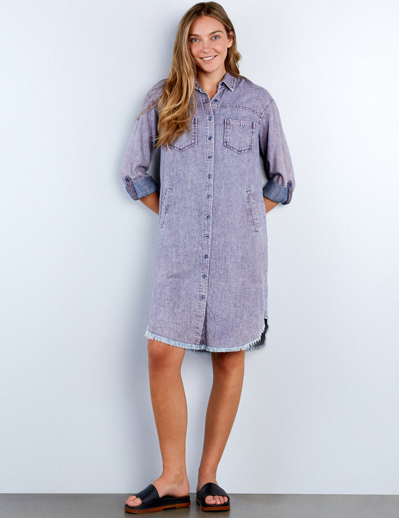 RR Stripes Shirt Dress