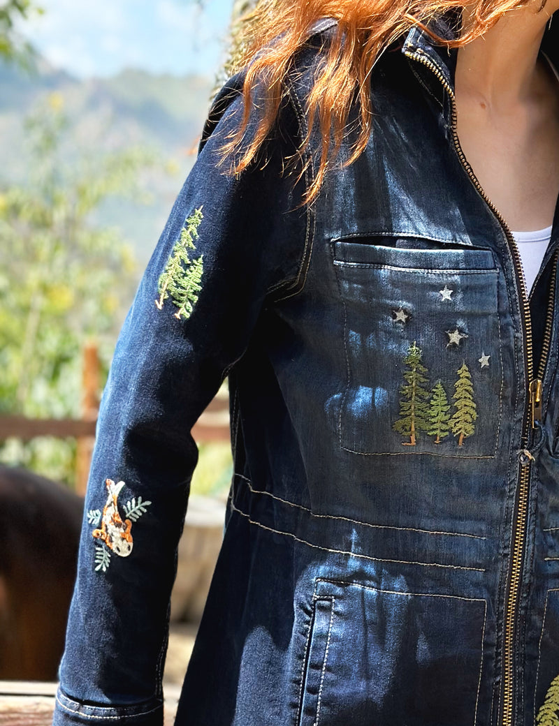 Happy Trees Embroidered Jacket