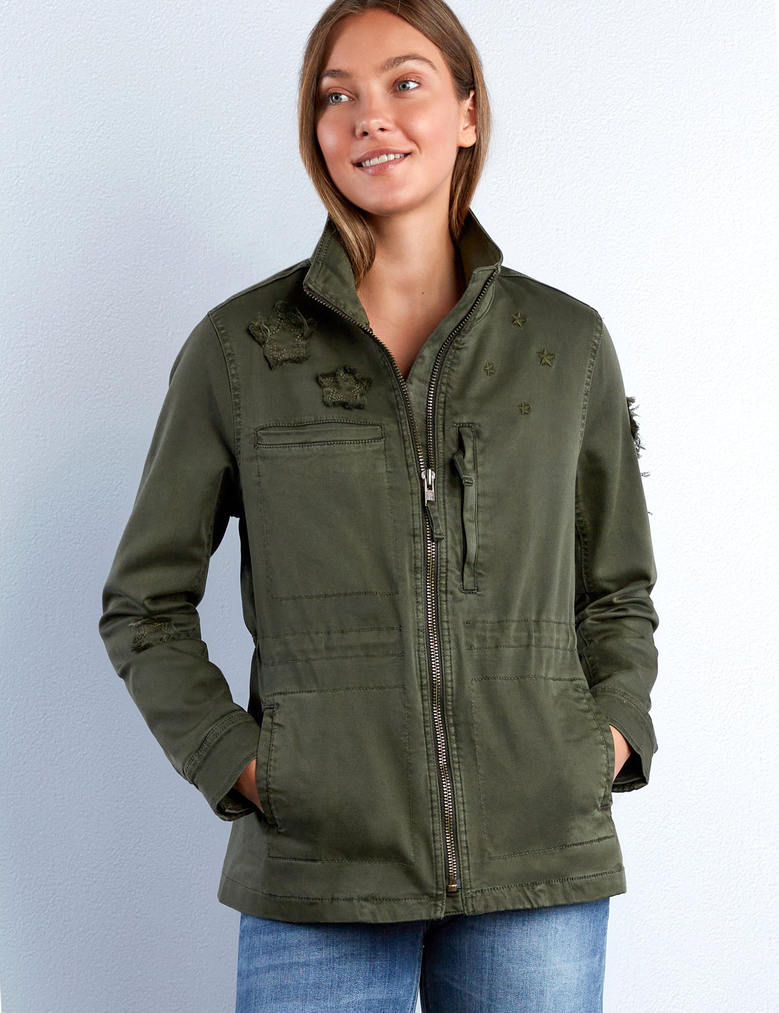 Women's Awesome Butterfly Embroidered Zip Jacket – Wash Lab