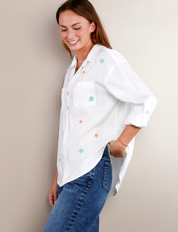 Color Daisy's Embroidered Shirt