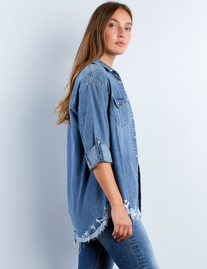 Heart Pocket Denim Shirt