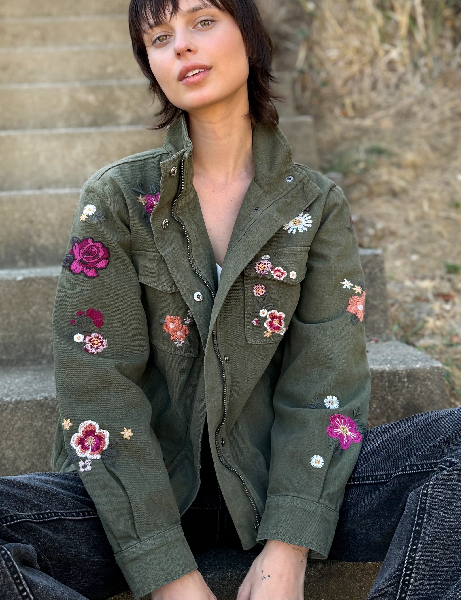 ジャケット・アウター CUTWORK EMBROIDERY JACKET Camp Happy Jacket – washlabshop