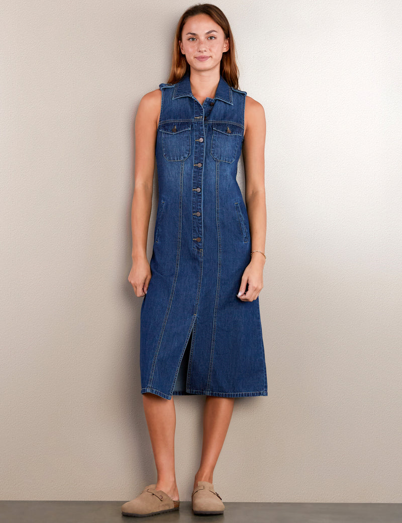 Camp Denim Maxi Shirtdress