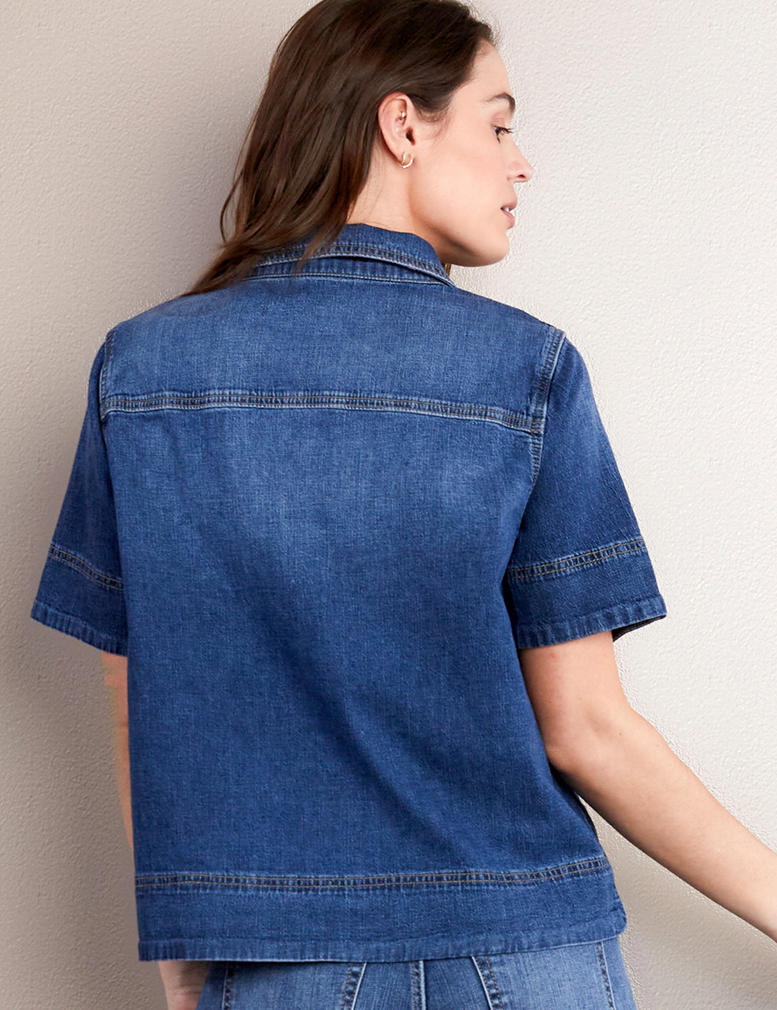 Women's Denim Bowling Shirt – Wash Lab – washlabshop