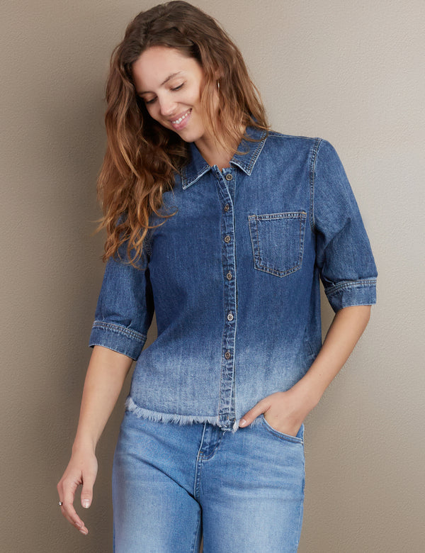 Everyday Denim Shirt Emily Blue Front View