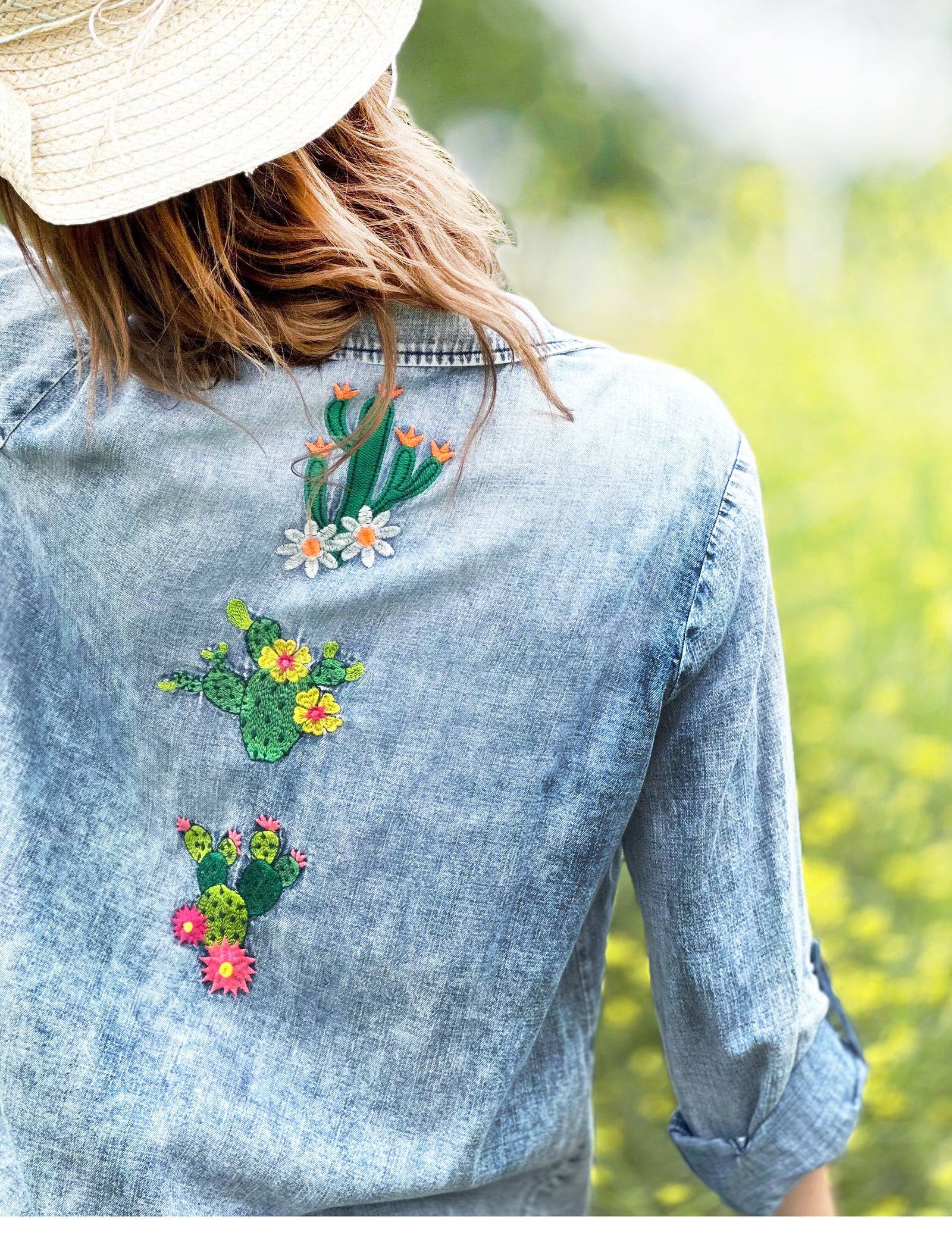 Women's Follow the Sun Embroidered Denim Shirt – Billy T – washlabshop