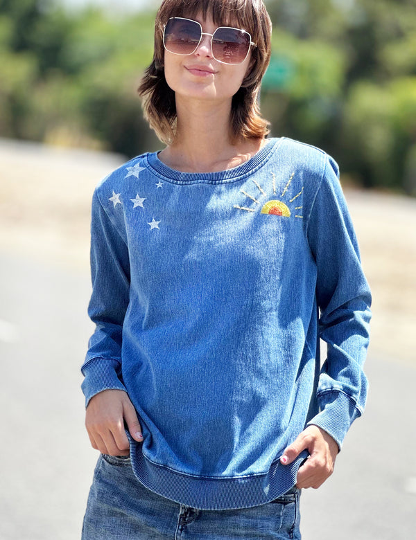 Women's Designer Embroidered Sweatshirt