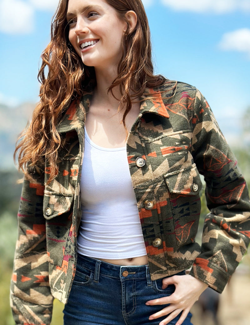 Women's Fashion Brand Southwest Print Jacket