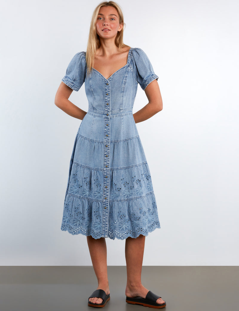 Ruby Layered Maxi Dress Denim Dream / L