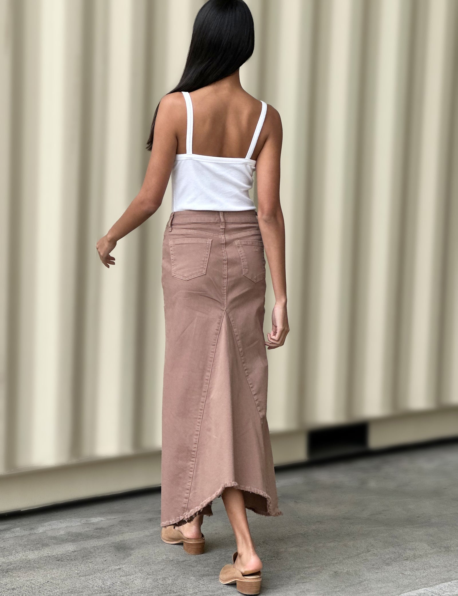 Women's Selma Pieced Denim Maxi Skirt – Wash Lab – washlabshop