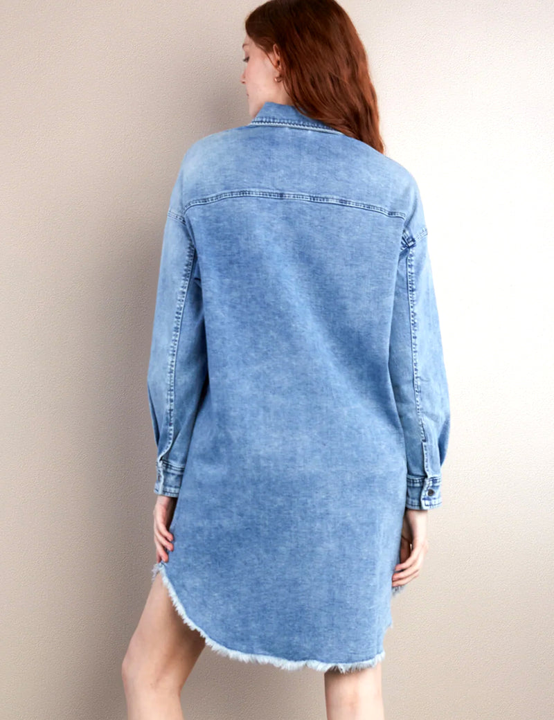 Short Denim Shirtdress