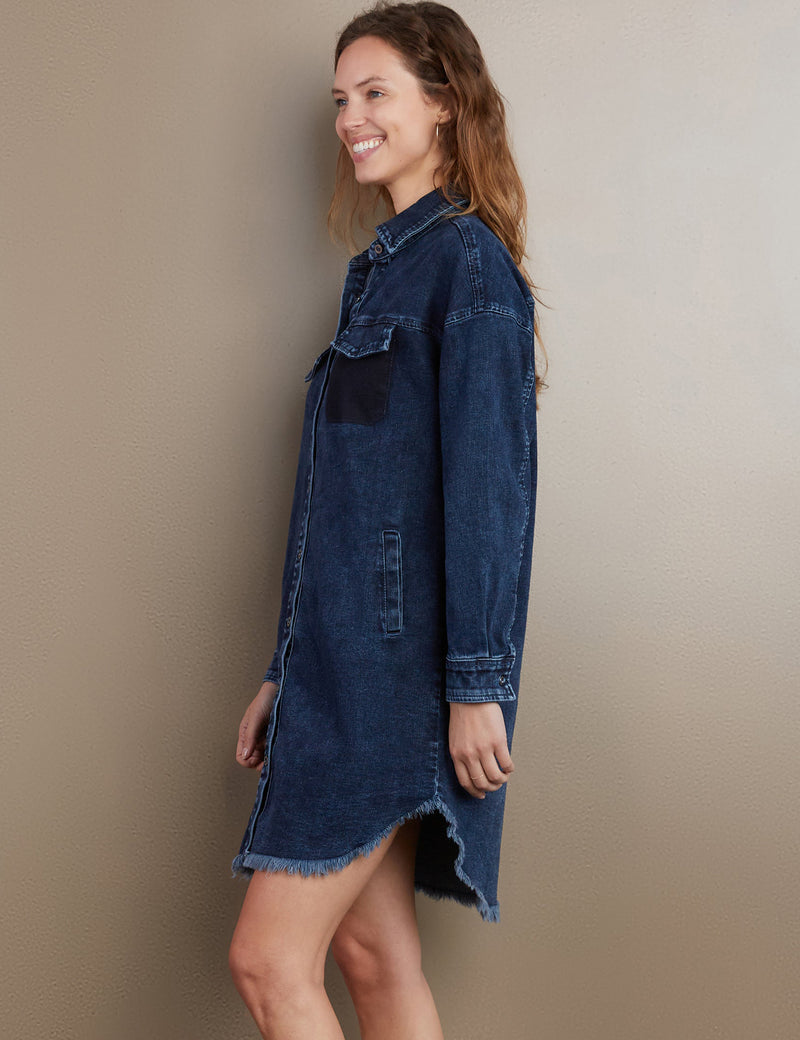 Short Denim Shirtdress