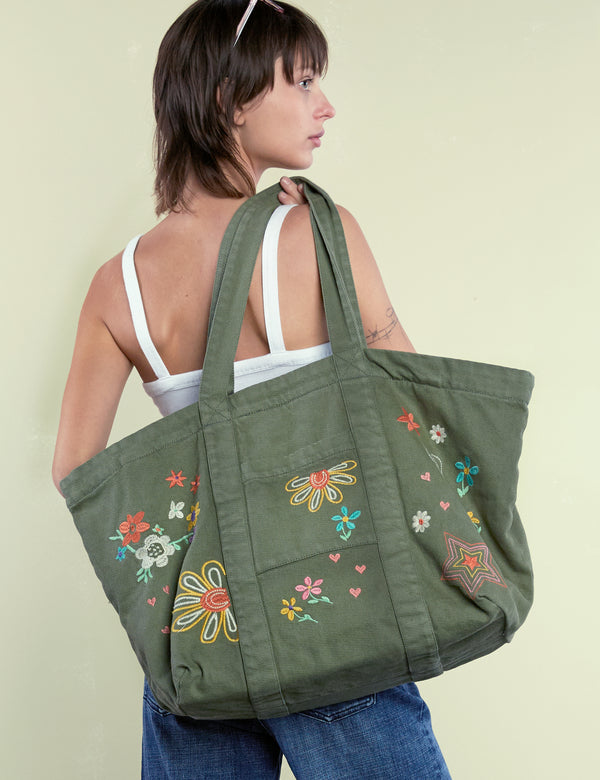 The Perfect Sized Green Tote