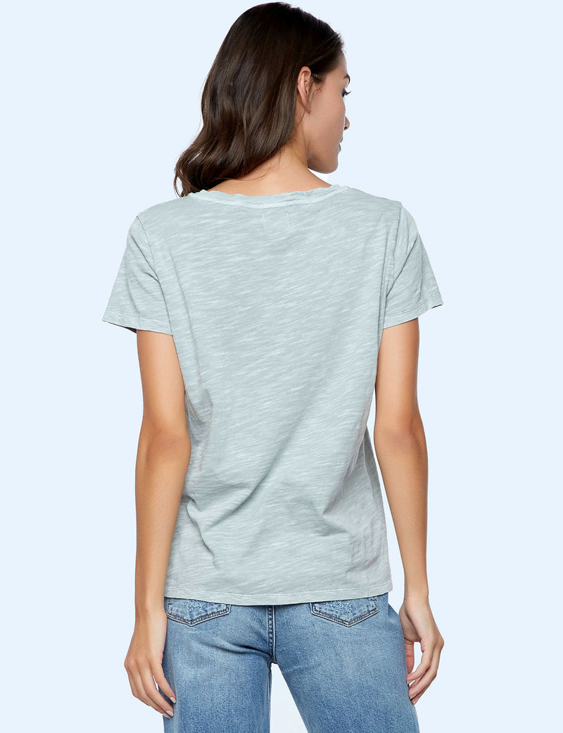 Women's Designer Cotton Slub V-Neck Tee