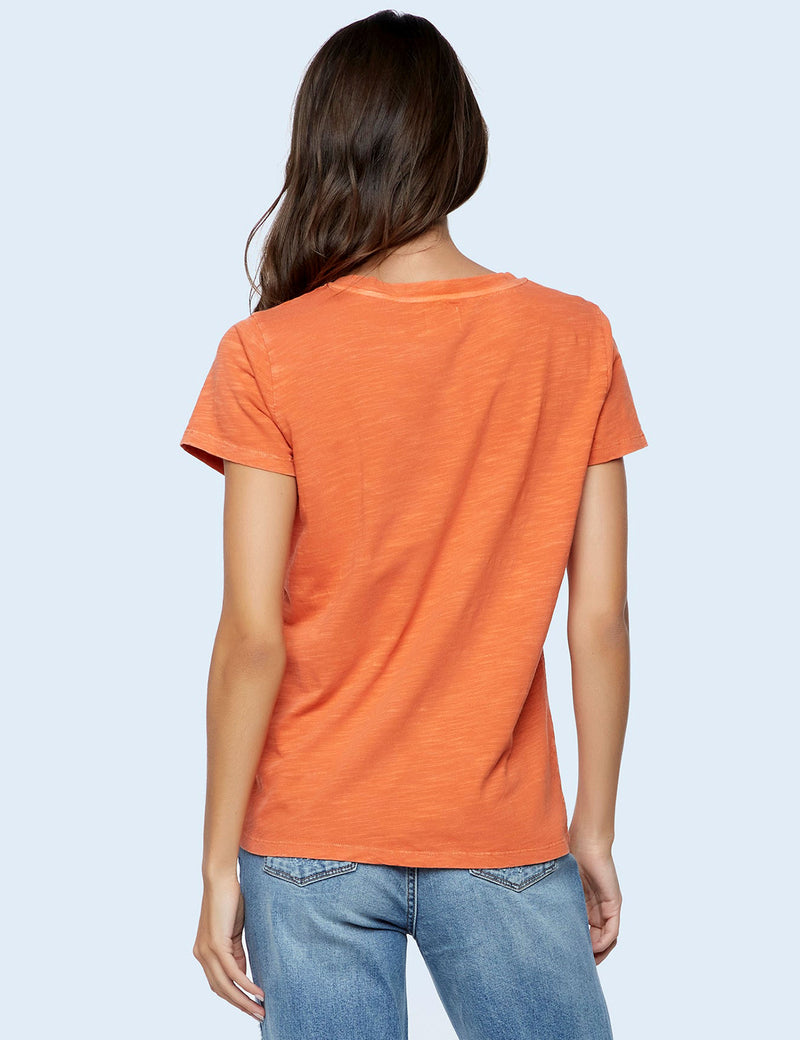 Women's Designer Cotton Slub V-Neck Tee