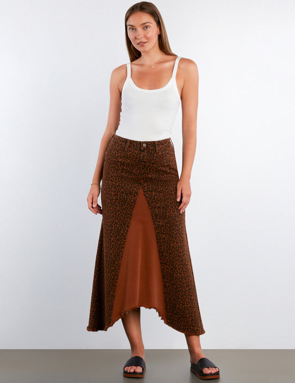Pieced Denim Animal Skirt – washlabshop