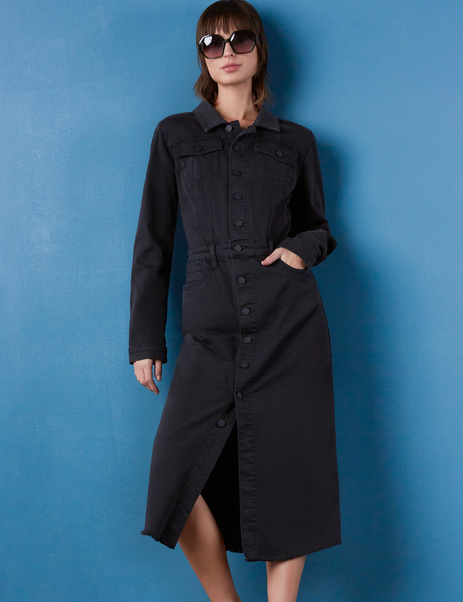 Piece Dyed Denim Dress – washlabshop