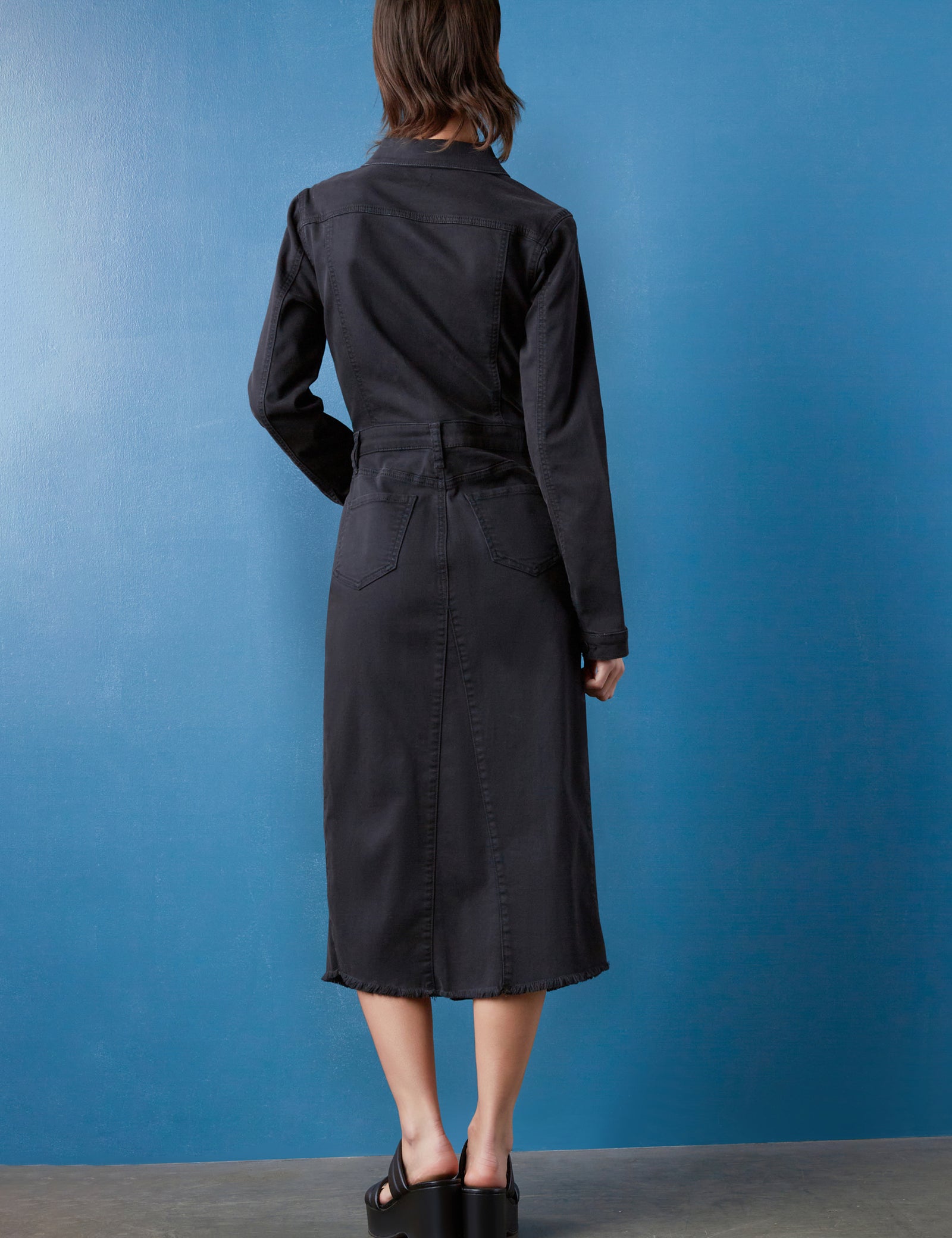 Piece Dyed Denim Dress – washlabshop