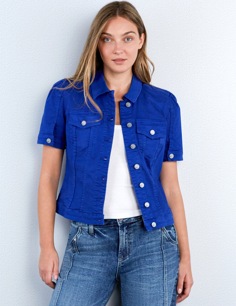Puff Sleeve Denim Jacket