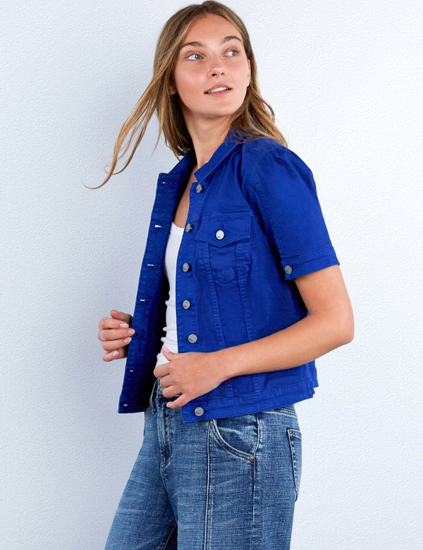 Puff Sleeve Denim Jacket