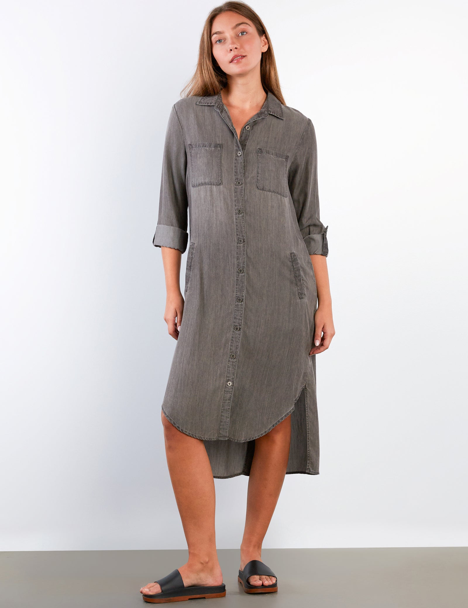 lyocell shirt dress Lyocell shirt dress