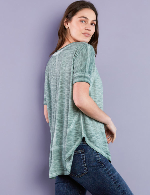 Women's Design Premium Fabric Oversized Slub Tee