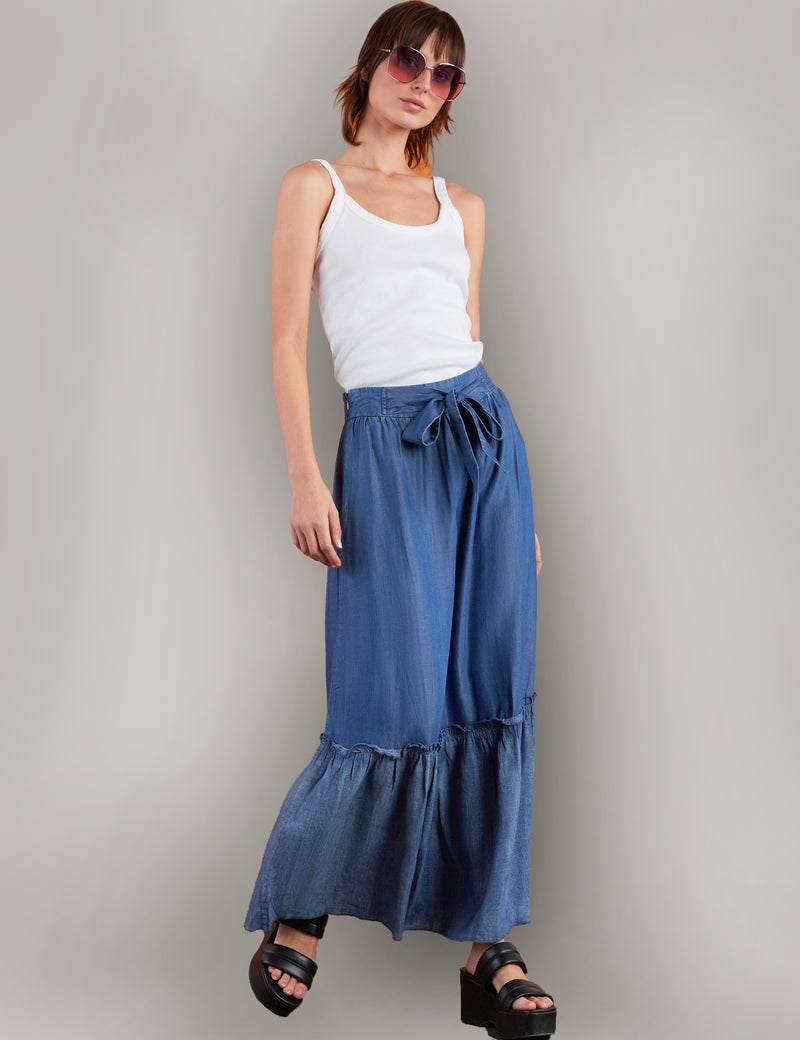 Soft Tie Maxi Skirt