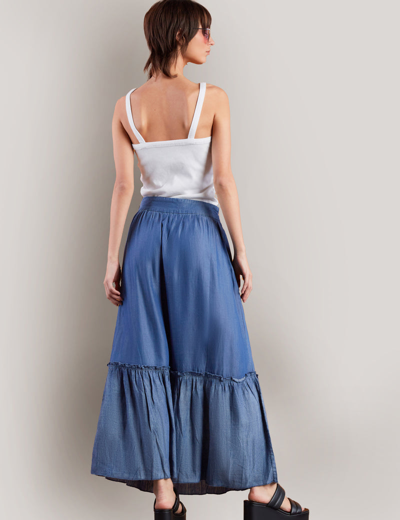 Soft Tie Maxi Skirt