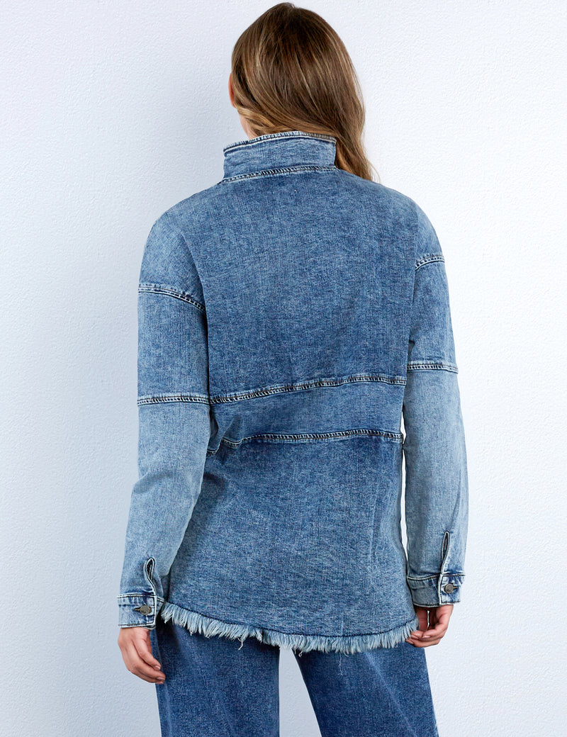 Pop-over Denim Jacket