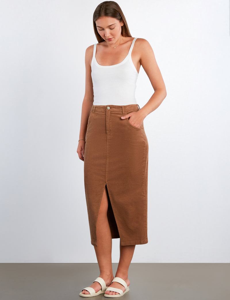 Daily Slit Corduroy Skirt