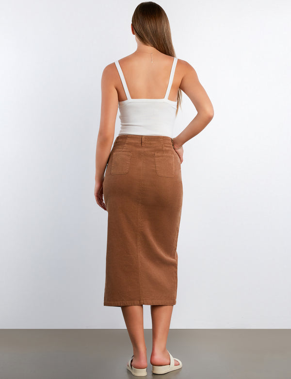 Daily Slit Corduroy Skirt