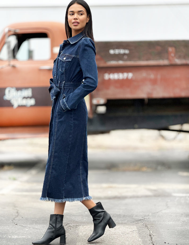 Women's Denim Jacket Dress Wash Lab washlabshop Women's Denim Jacket Dress Wash Lab washlabshop