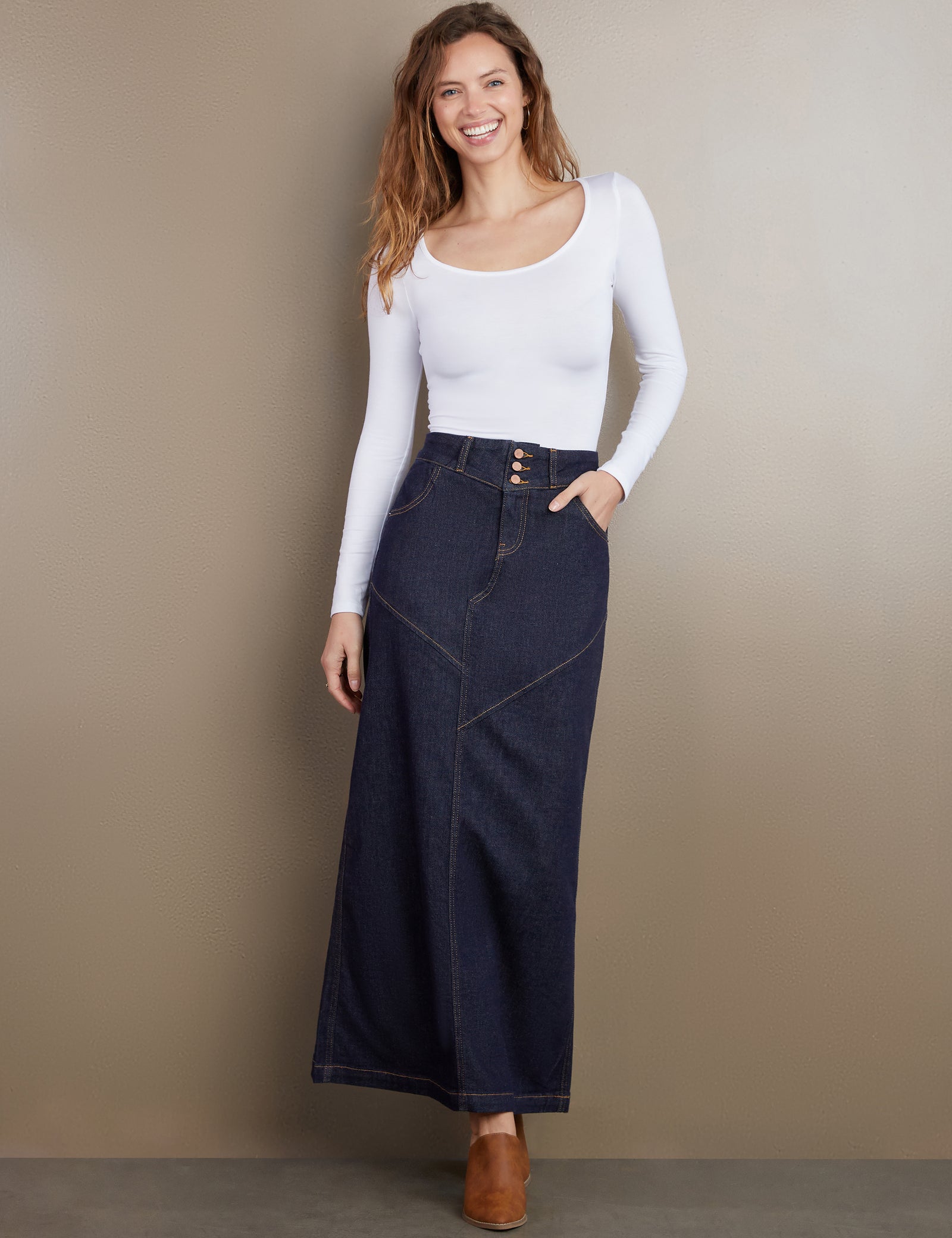 【BAON】Torito Washing Denim Long Skirt 71VGizSGSaL._UY350_.jpg