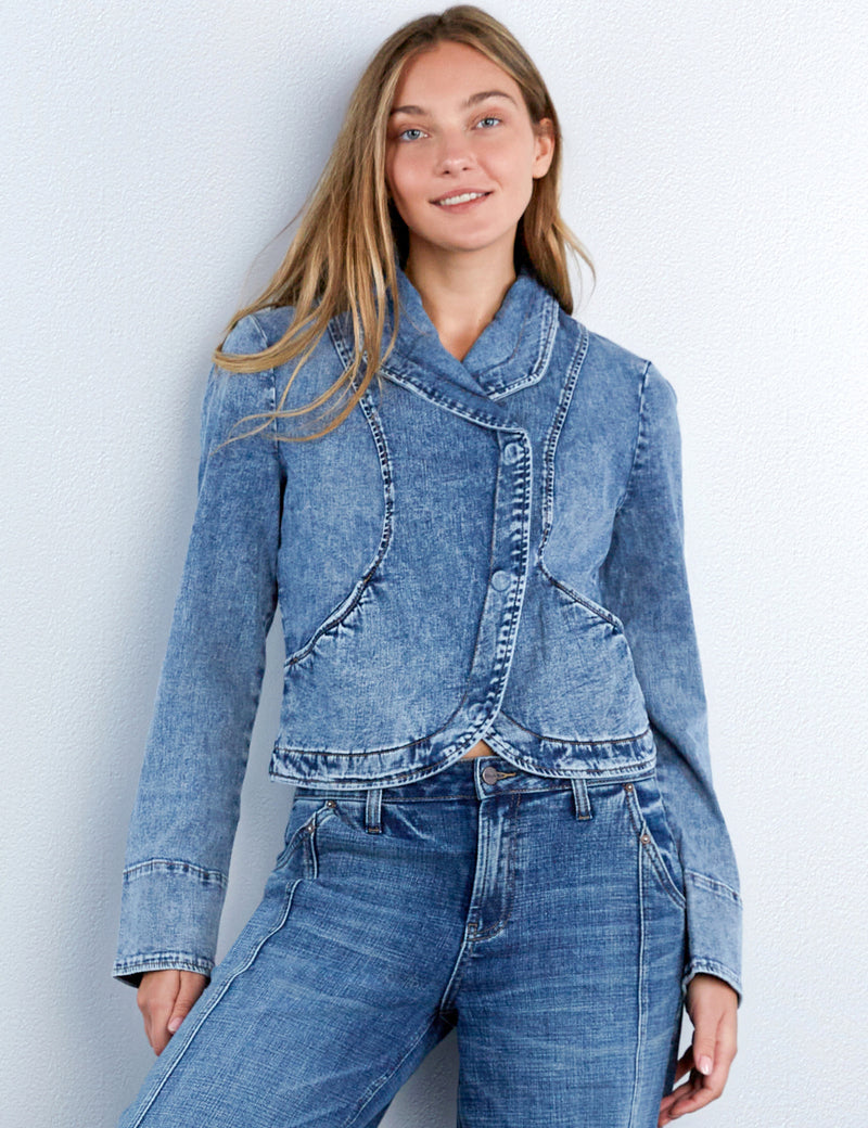 Short Riding Denim Jacket