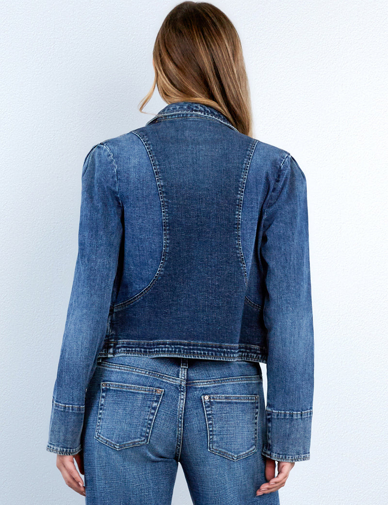 Short Riding Denim Jacket