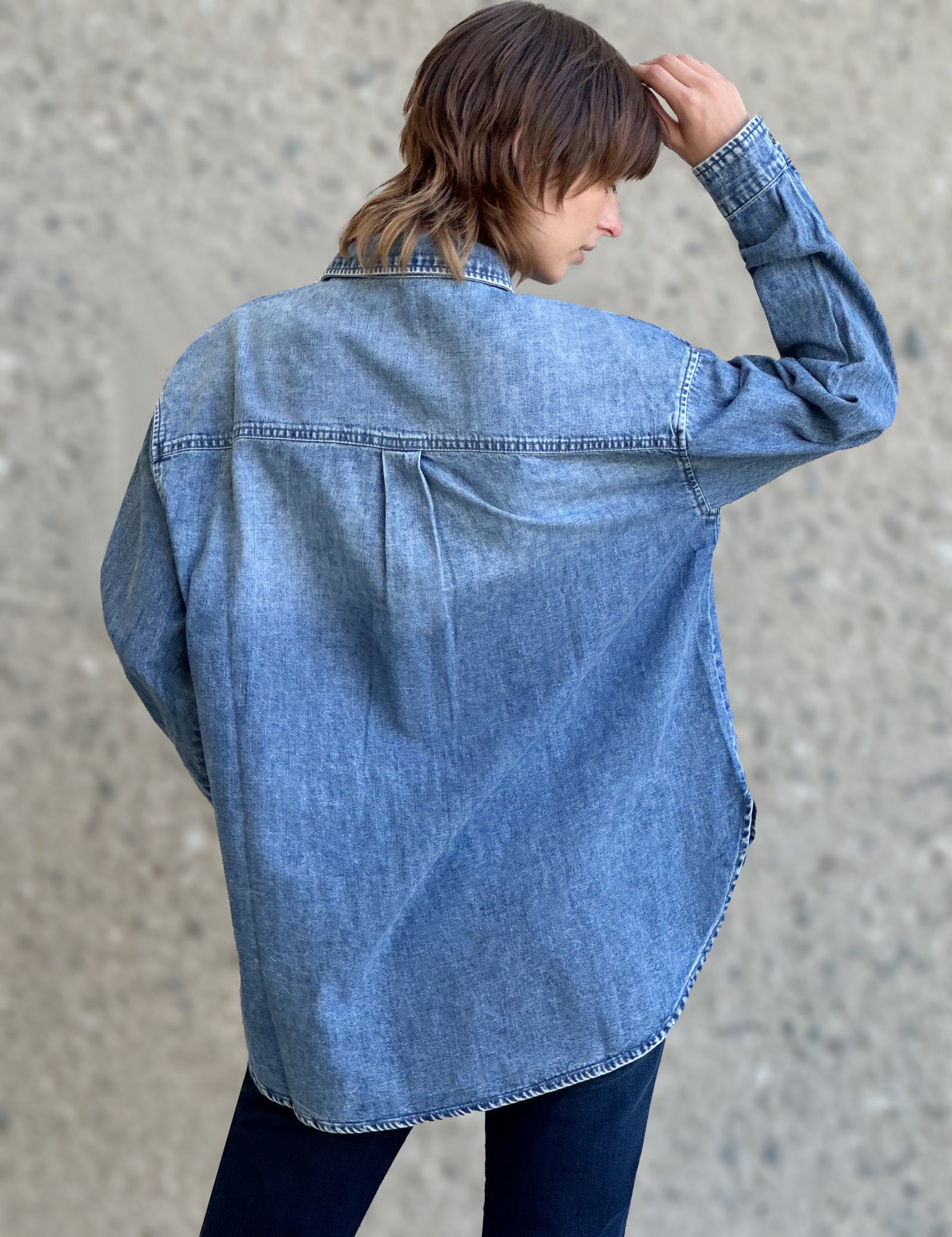 Oversized Denim Shirt – washlabshop