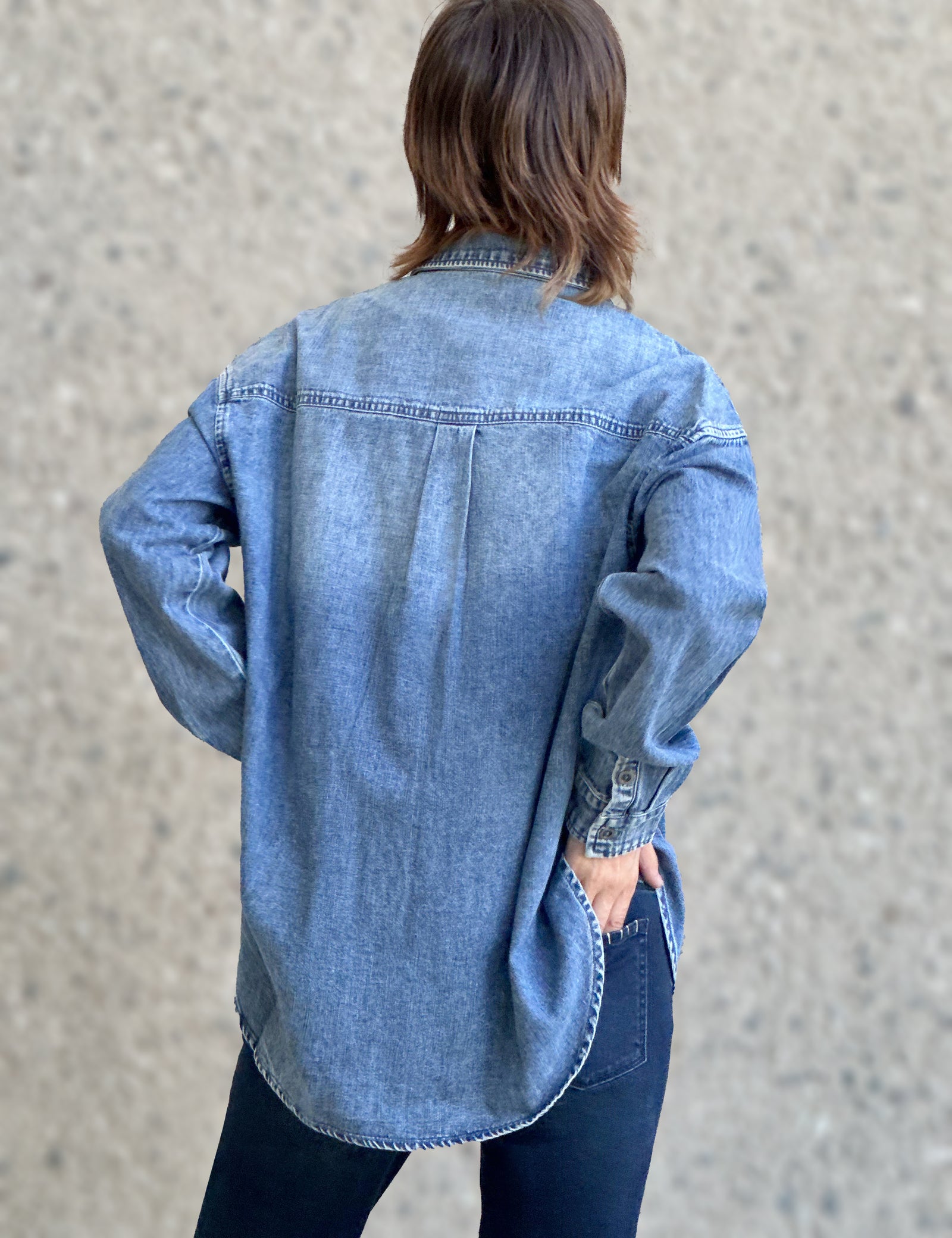 Women's Oversized Denim Shirt– Wash Lab – washlabshop