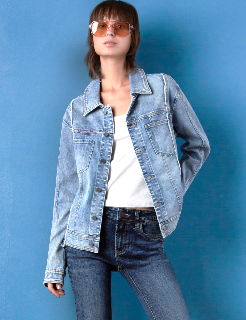 Split Denim Jacket