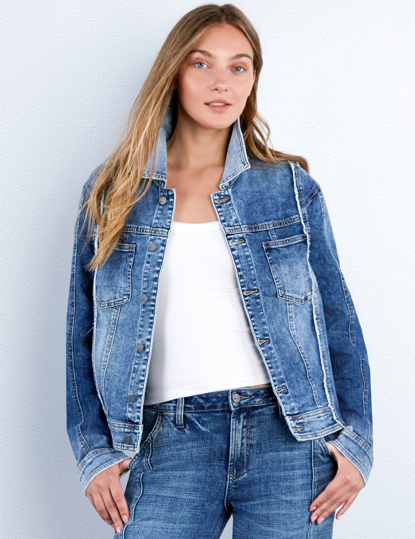 Split Denim Jacket – washlabshop