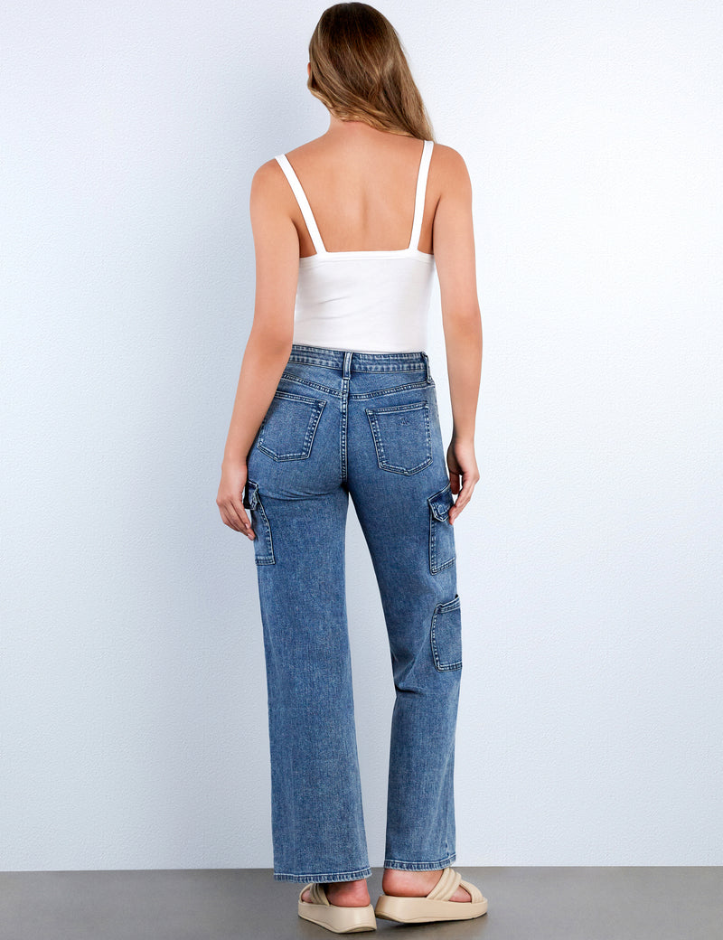 Denim Relaxed Cargo Jeans