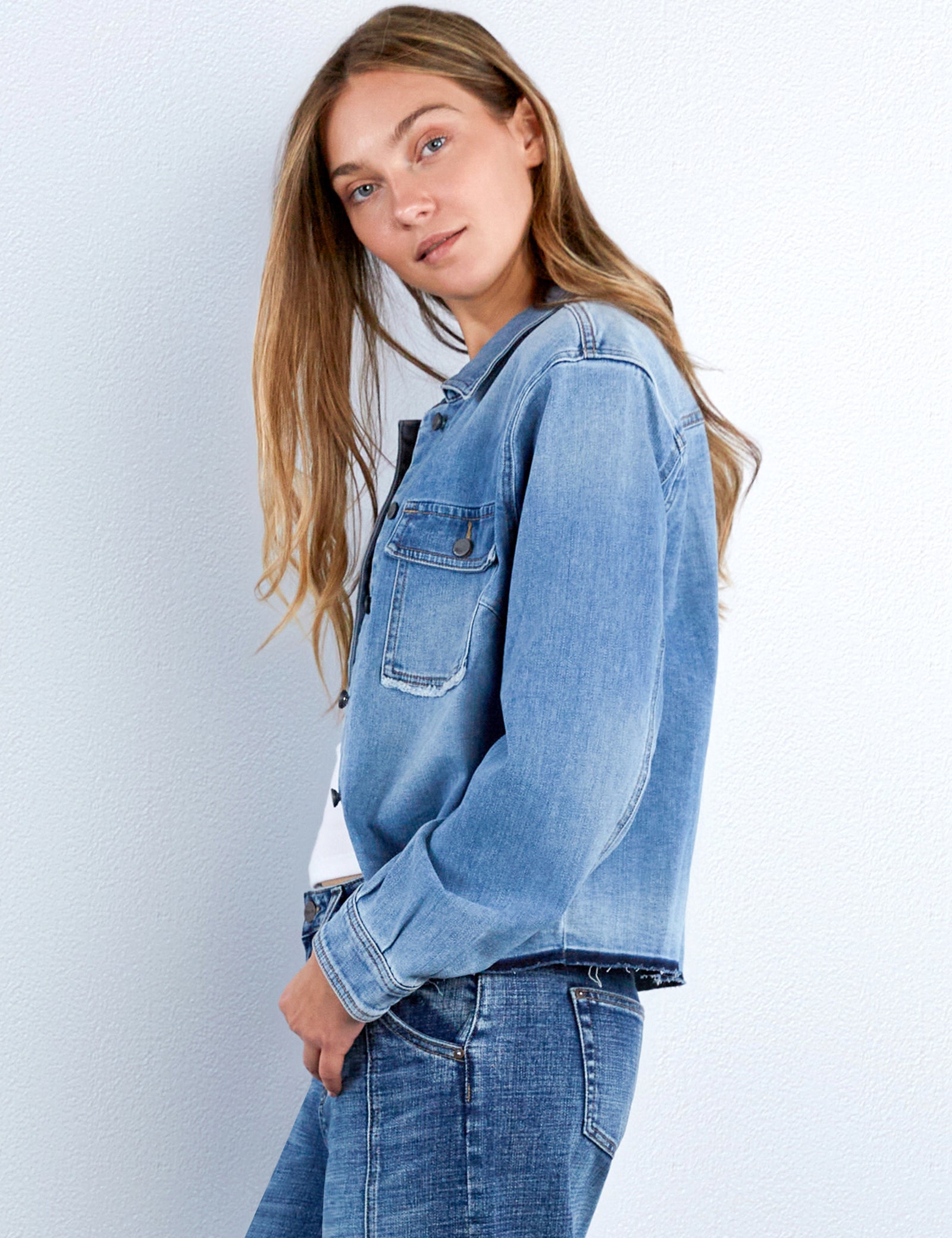 Women's Maddie Statement Denim Jacket – Wash Lab – washlabshop