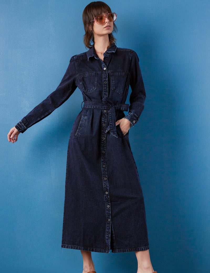 Women's Wash Lab Maxi Shirtdress Wash Lab washlabshop Women's Wash Lab Maxi Shirtdress Wash Lab washlabshop