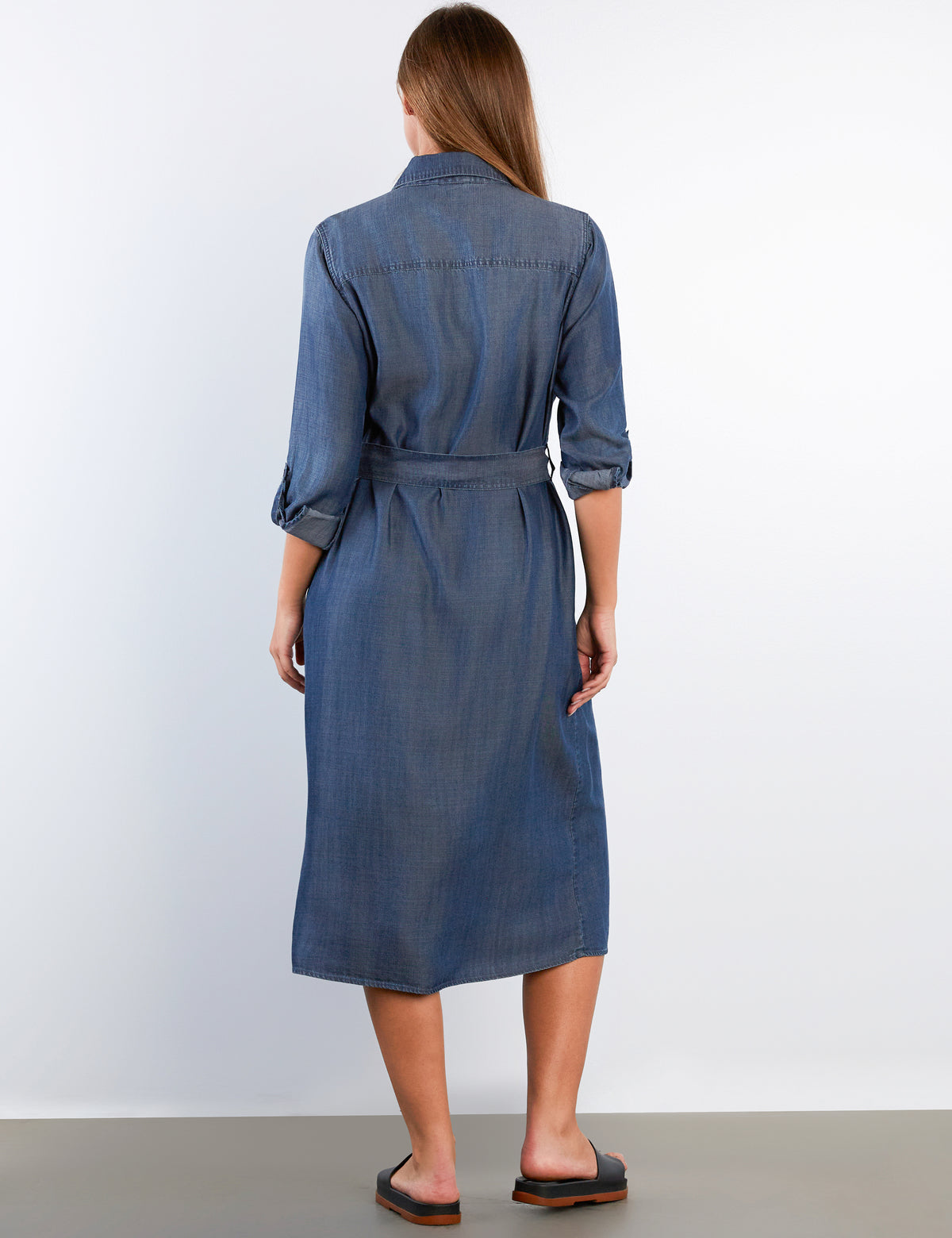 white christmas dresses Sabrina Denim Maxi Dress Denim / Small main image 0